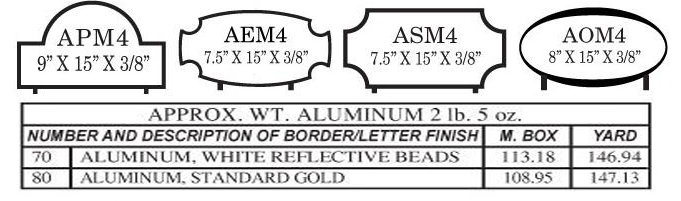 Medium Yard cast Aluminum Address plaque